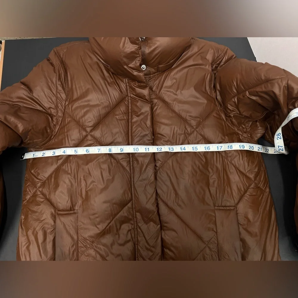 Abercrombie & Fitch Dark chocolate Brown Puffer Coat, oversized